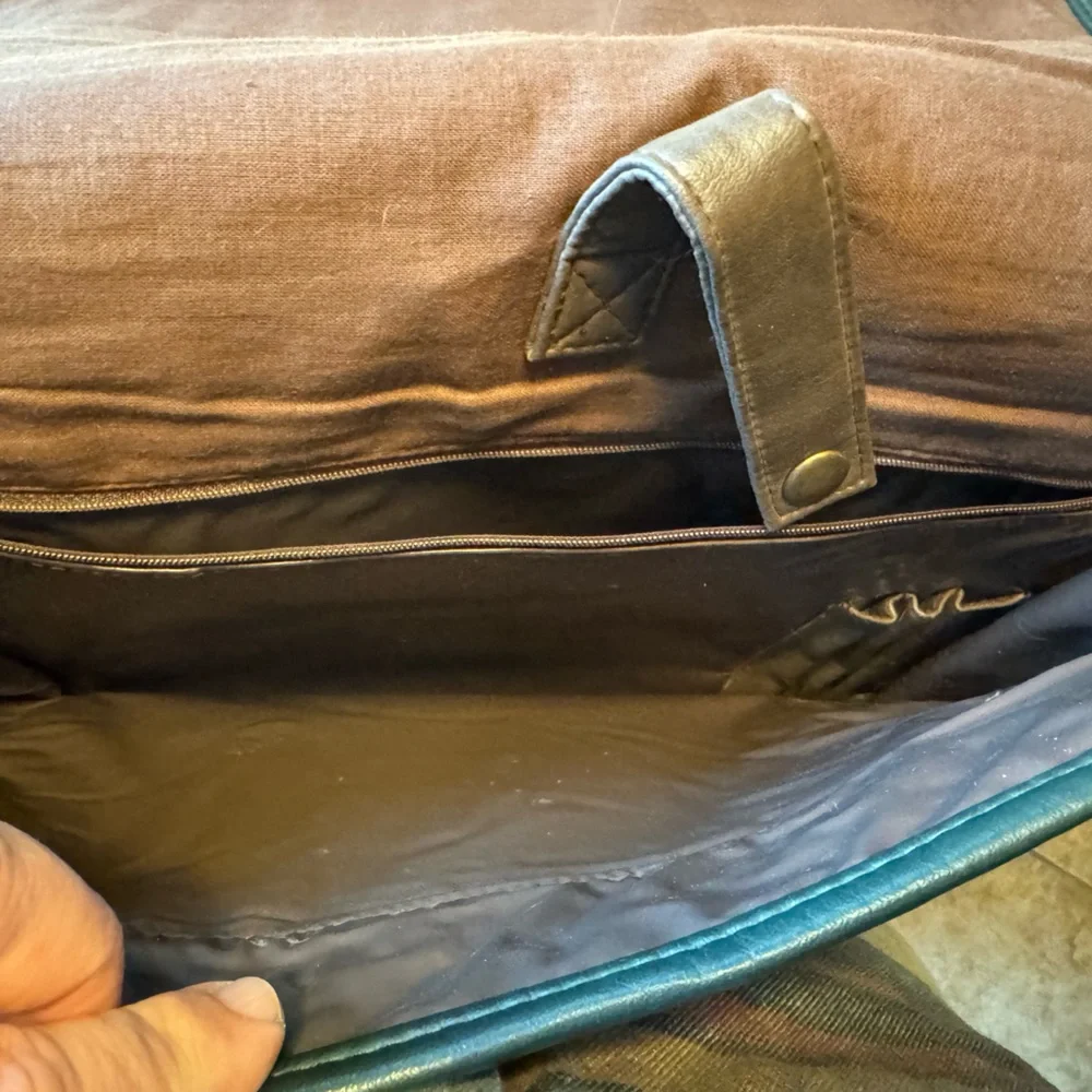 Vintage Brown Leather 90s Briefcase Laptop Bag MINTY M International Series